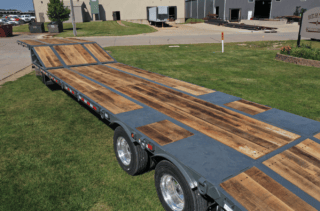 Behnke equipment trailer on display at River-Roads